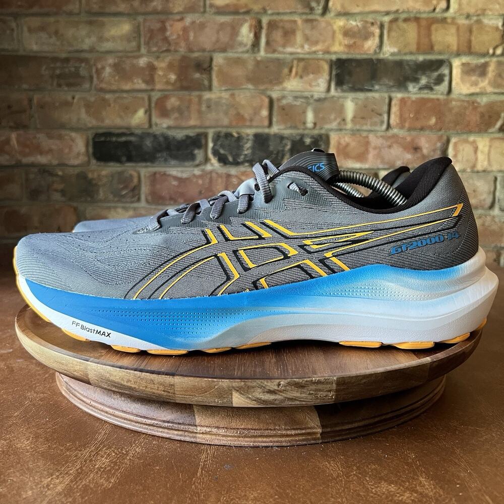 ASICS GT-2000 14 Men’s 12 Running Grey Blue Cushioned Stability Sneakers Shoes